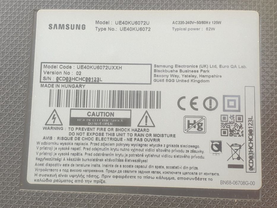 Sursa TV Samsung UE40KU6072U