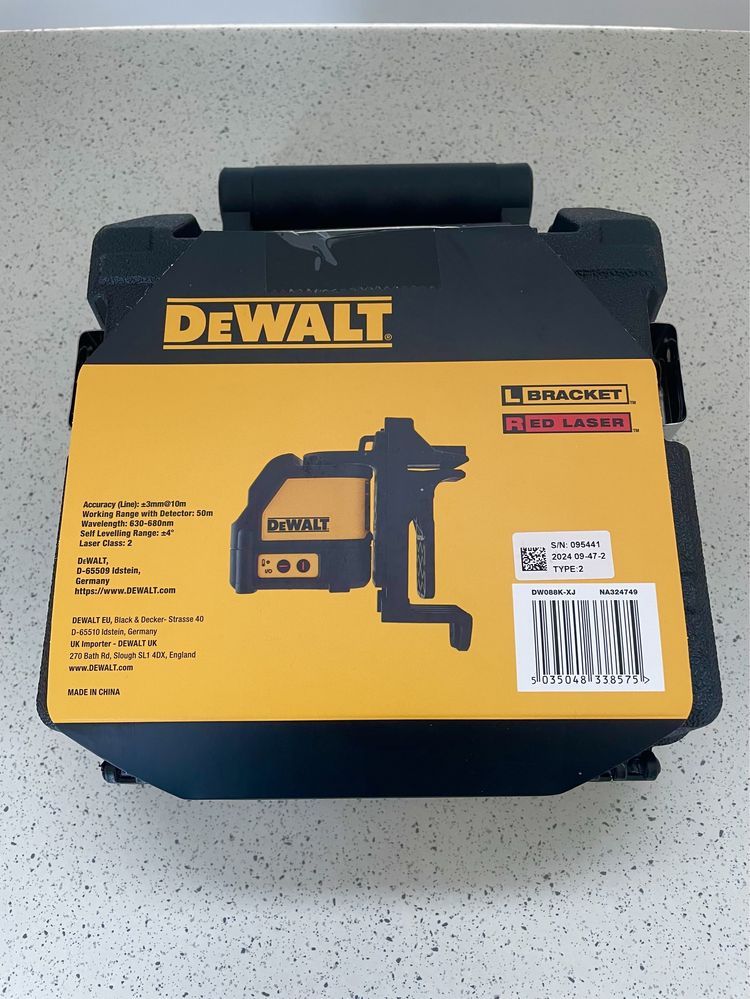 DeWALT DW088K-XJ Nivela Laser cu 2 linii precizie. Original, Nou.