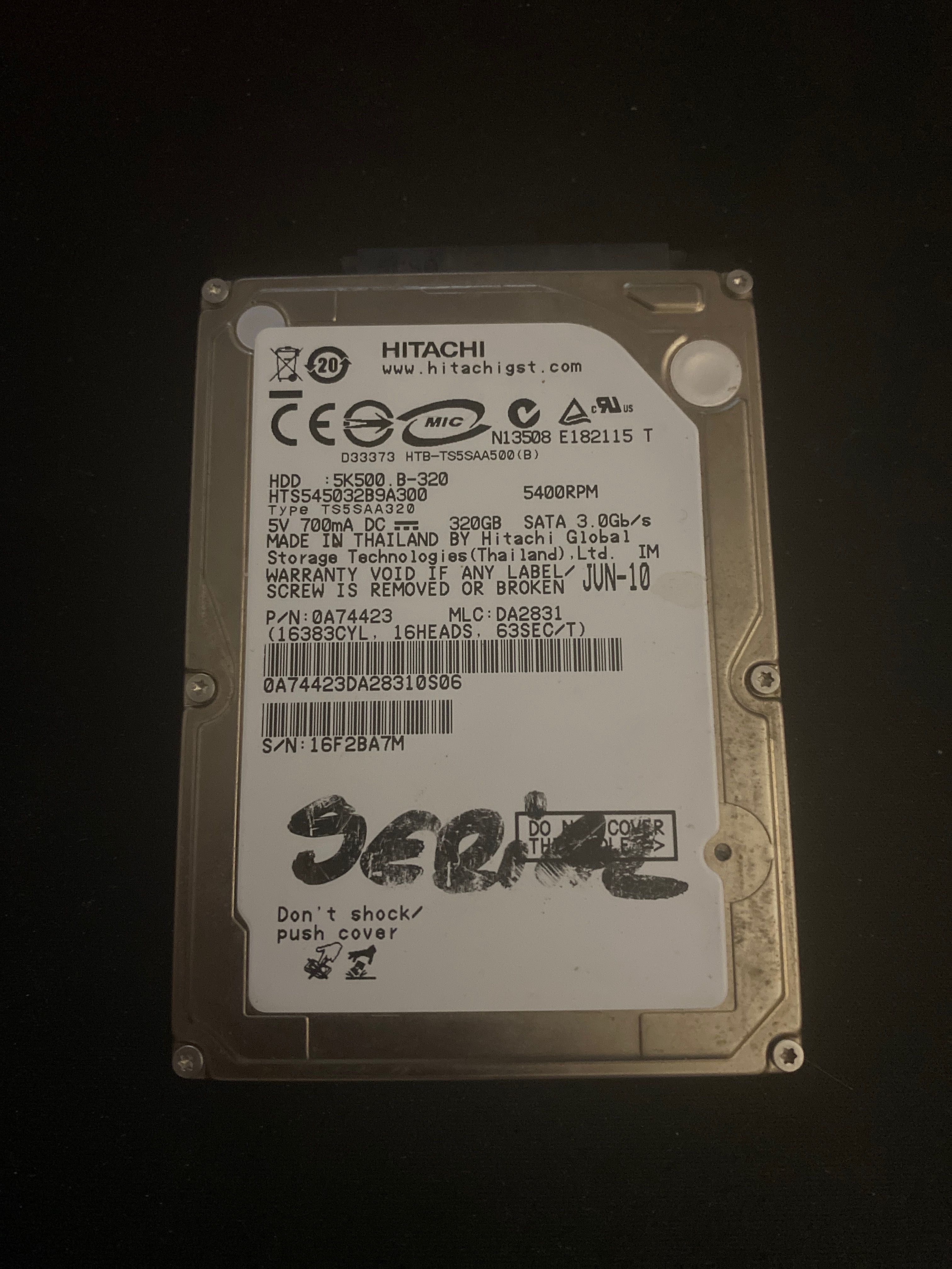 HDD Hitachi 320GB laptop