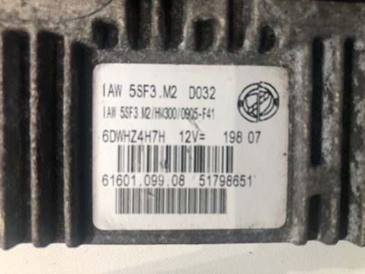 ECU Calculator motor Fiat Grande Punto 1.4 51798651 IAW 5SF3.M2+VIRGIN