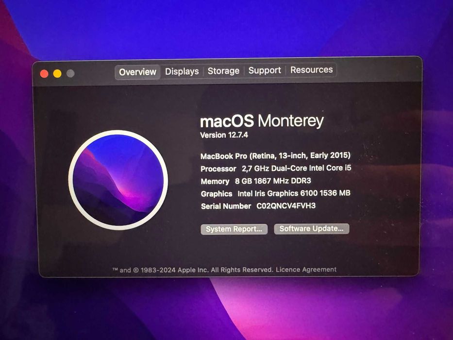 Macbook Pro Retina Early 2015