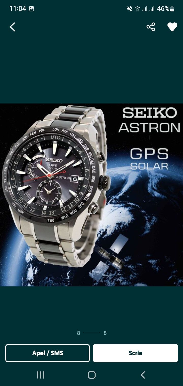 Seiko Astron GPS solar titanium ceramics sappire 47 mm