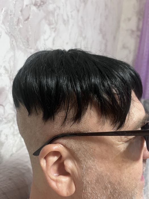 топер чёрный на заколках