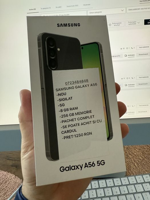 SIGILAT : Samsung Galaxy A56 -5G de 128 Gb cu 8 Gb ram