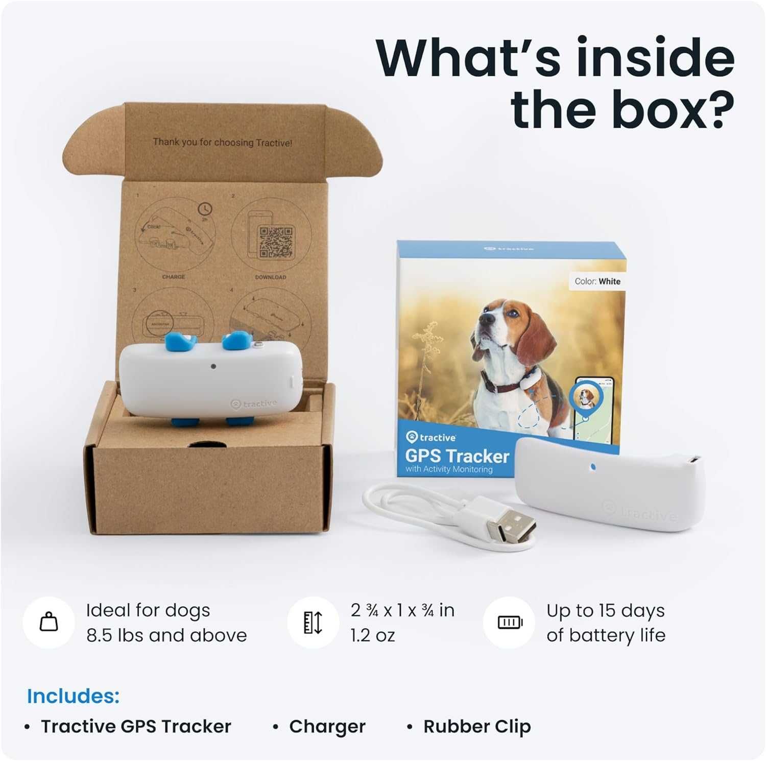 Tractive GPS Tracker & Здравен мониторинг за кучета