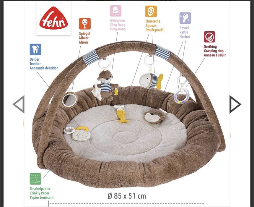 babyFEHN - 3D Активна гимнастика-гнездо Видра Otter Theo, ф85см