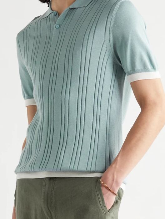MARON ORLEBAR

Tricou Fairfield Slim-Fit, din mătase și bumbac, cu vâr