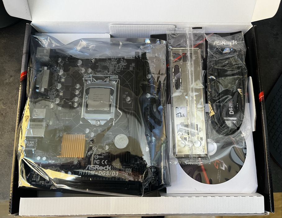 Дъно Asrock H110M-DGS/D3 с CPU Intel Core I5 7500 3,40GHz и охлаждане