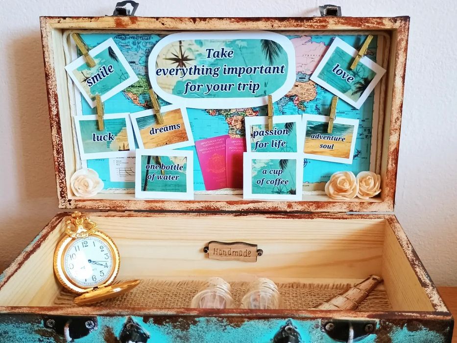 Подаръчен куфар Passion for life с вътрешна декорация