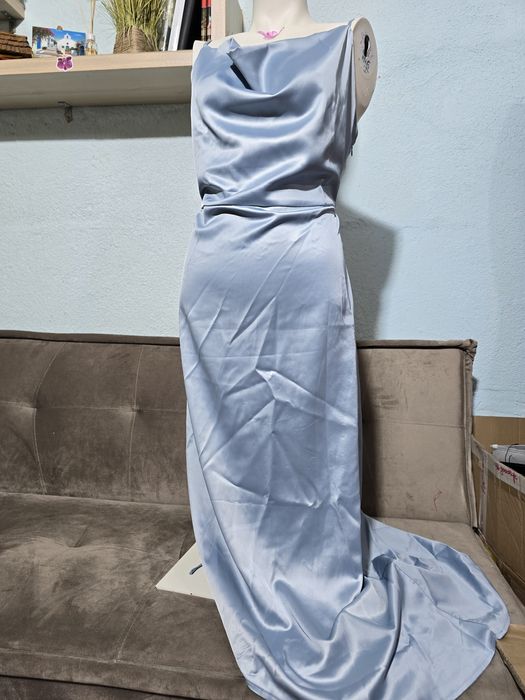 Rochie lunga ocazie satinata noua cu eticheta