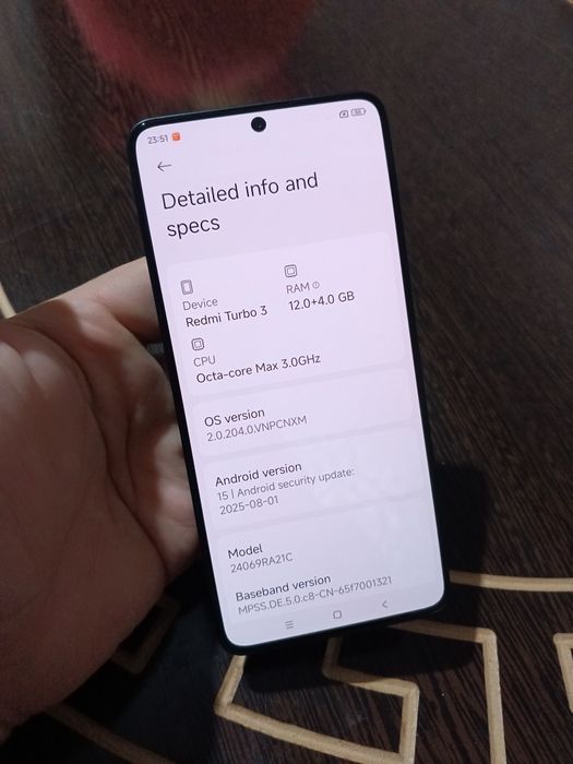 Redmi turbo 3 12/256 full komplekt