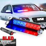 Сигнална лампа полицейска за стъкло 8 LED блиц лед лампа