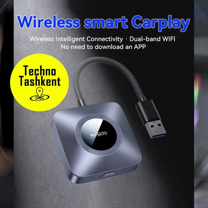Беспроводной Carplay Yesido KM23, Wi-Fi, Bluetooth (Dostavka Bor)