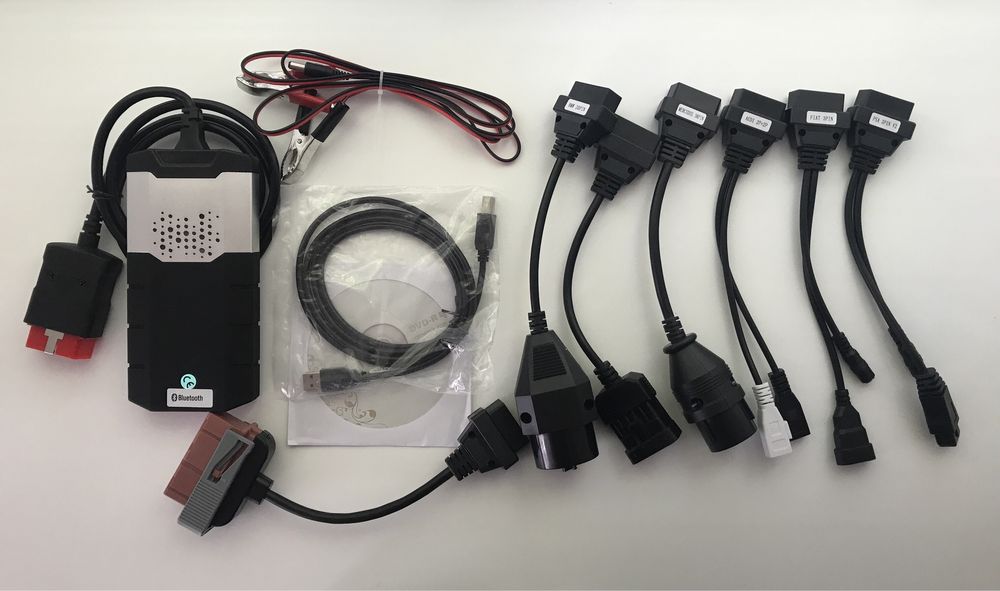 Диагностический сканер Delphi + OBD переходники