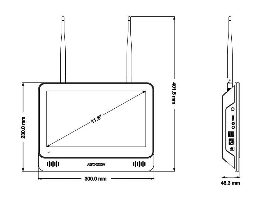 NVR Hikvision monitor+wifi+1 TB