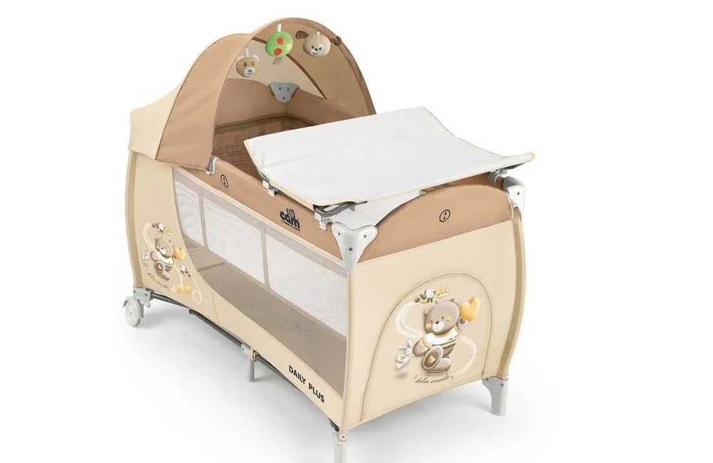 Сгъваема кошара Cam Daily Plus с матрак Pierre Cardin+люлеещ механизъм