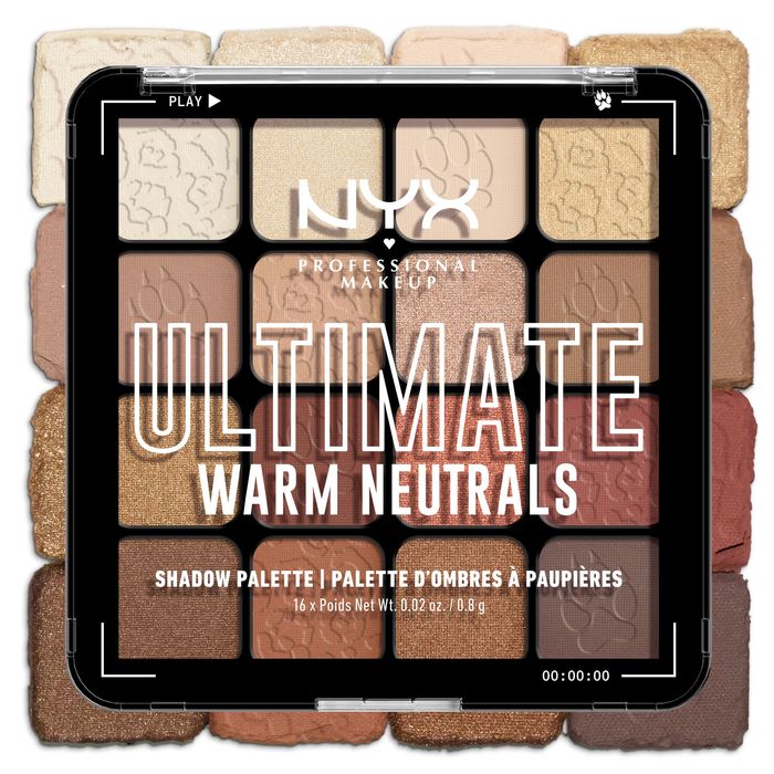 Палетка теней NYX Ultimate Warm neutrals Оригинал