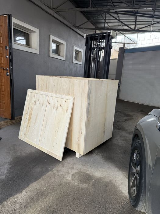 Ящик деревянный крепкий с крышкой, 125х105 высота 120