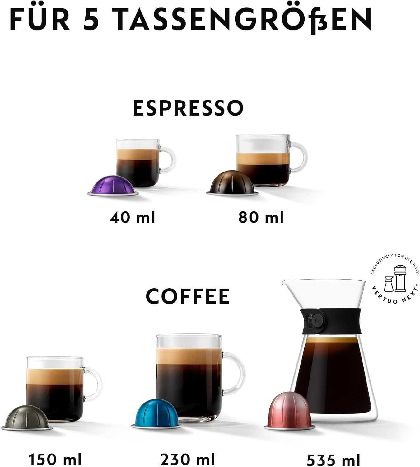 DeLonghi Nespresso Vertuo Next ENV 120.GY, Кафемашина с Капсули