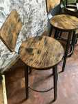 Scaune Bar Lemn/Metal 8buc