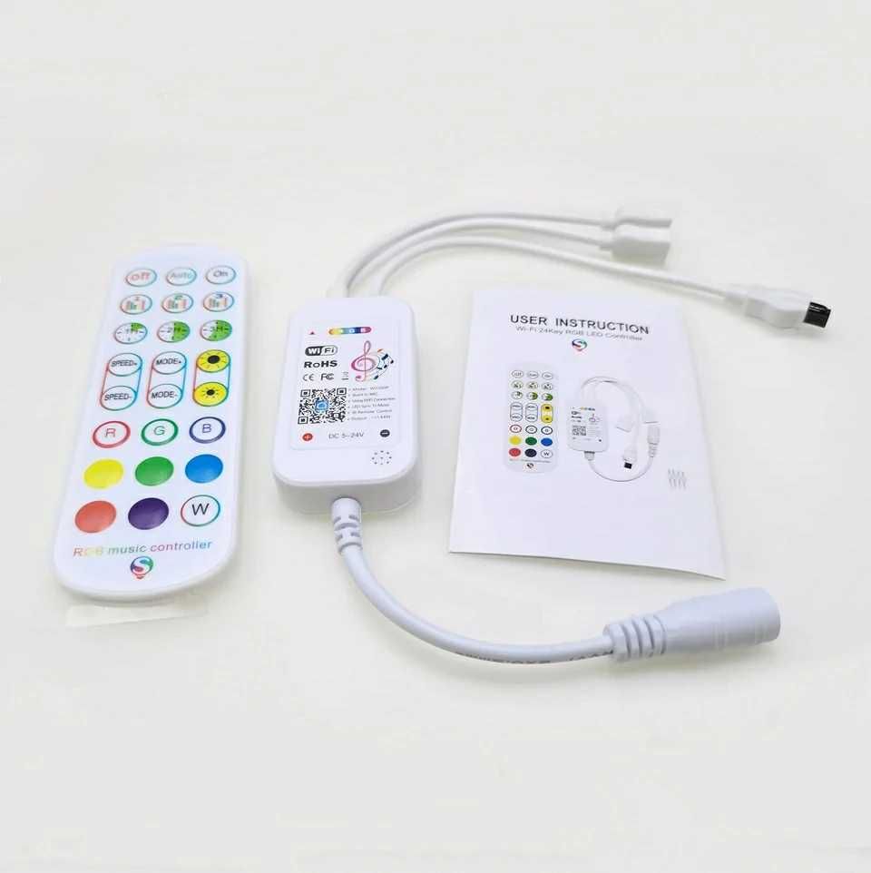 Controller banda led RGB smart wifi tuya cu telecomanda dimmer muzical