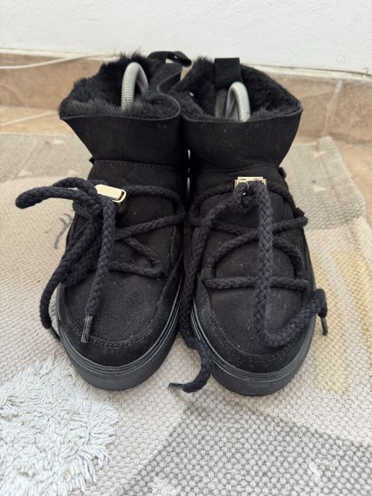 Дамски апрески INUIKII естествена агнешка кожа