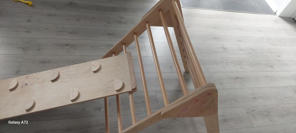 riunghi de cățărare - cu rampă / tobogan - Pikler Triangle Montessori