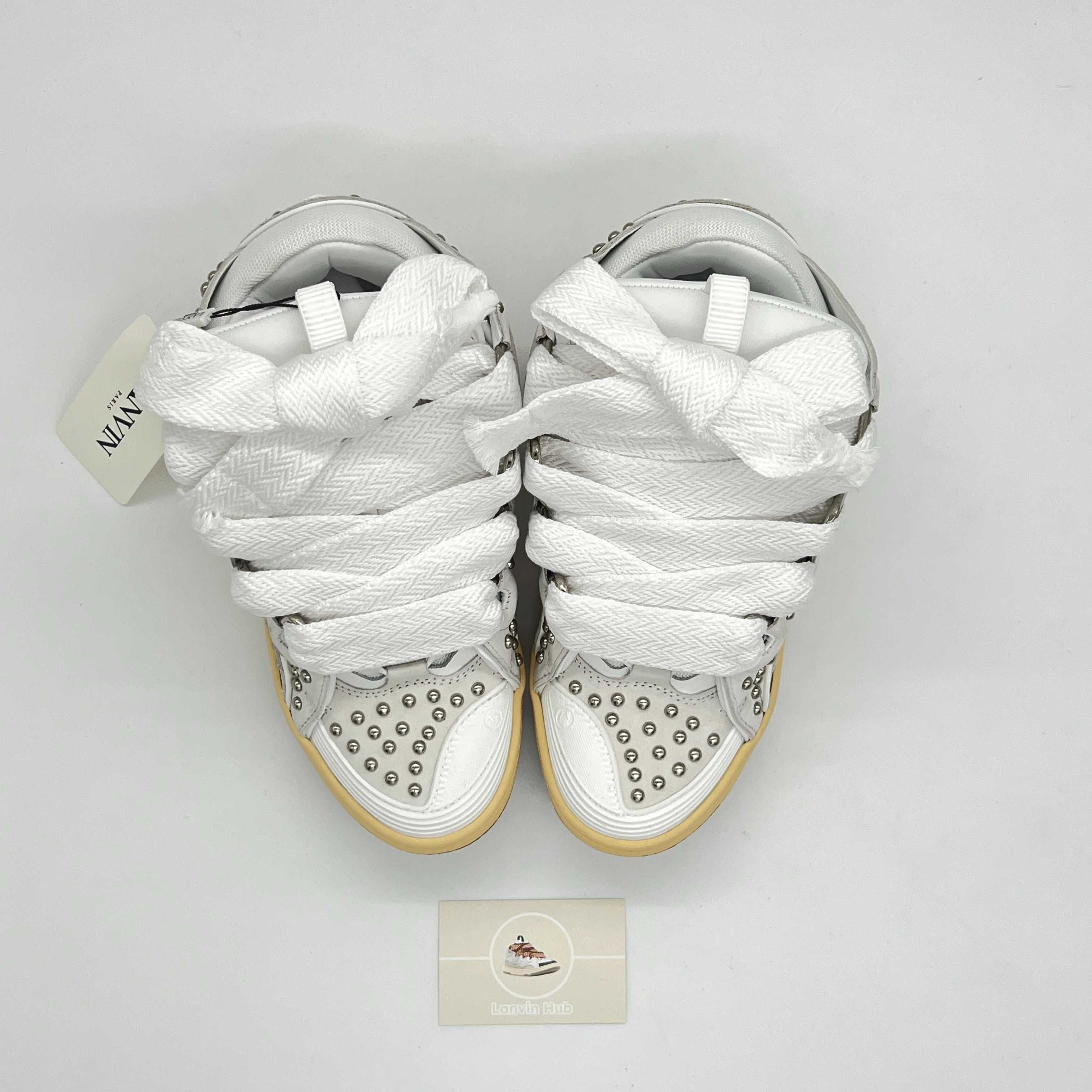 Lanvin Curb White Studs