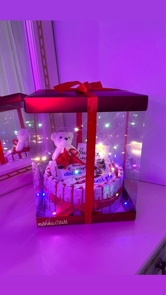 Киндер торт подарок девушке сладкий бокс Астана / kinder подарки