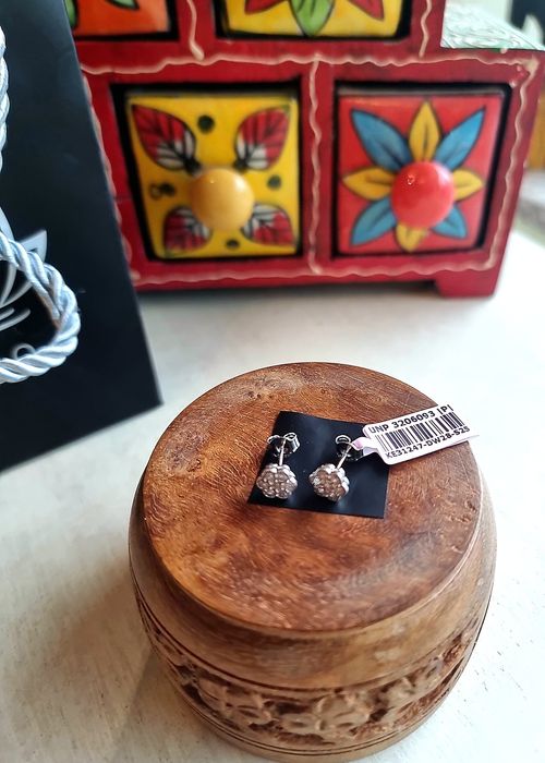 Cercei de argint cu diamante - cadoul ideal