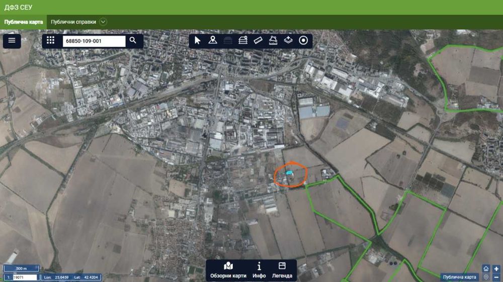 Два парцела 109.1 и 107.2 в местн. Вадата - към Екарисажа, Ст. Загора