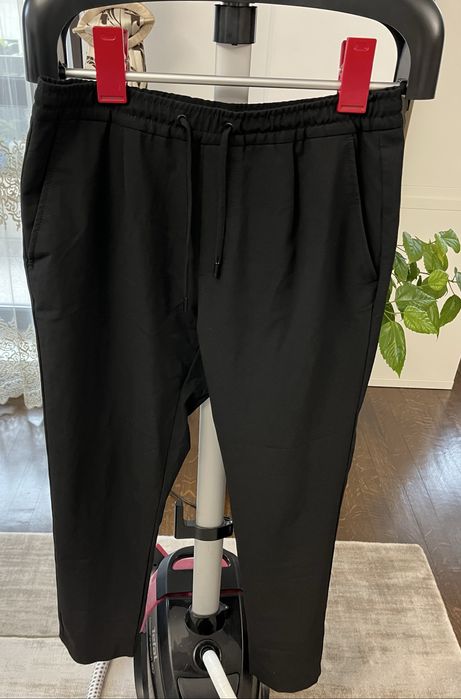 Pantalon Zara Smart Jogger negru, masura M, cu eticheta