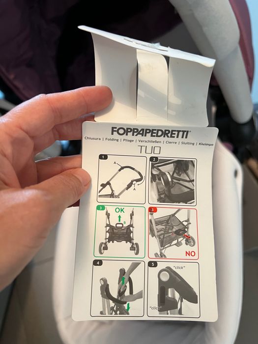 Бебешка количка Foppapedretti Tuo лилава с две приставки