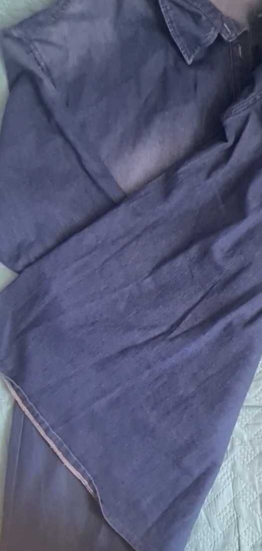 Rochie de blugi tip camasa groasa SHEIN masura 4XL/5XL albastra noua