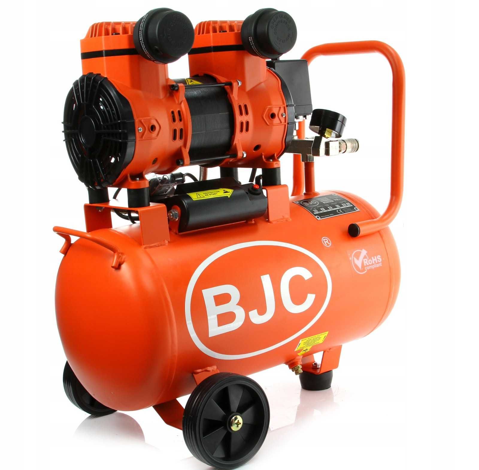 Монофазен безмаслен бутален компресор BJC 1.5 kW 220 л/мин 8 бара 24 л