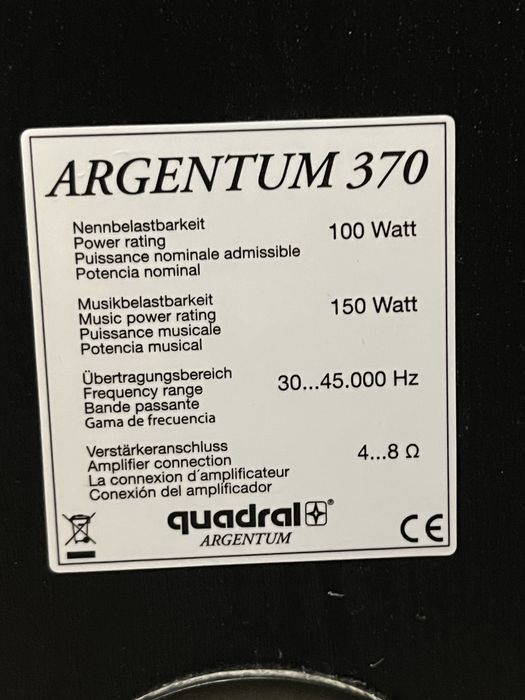 Boxe superbe Quadral Argentum 370