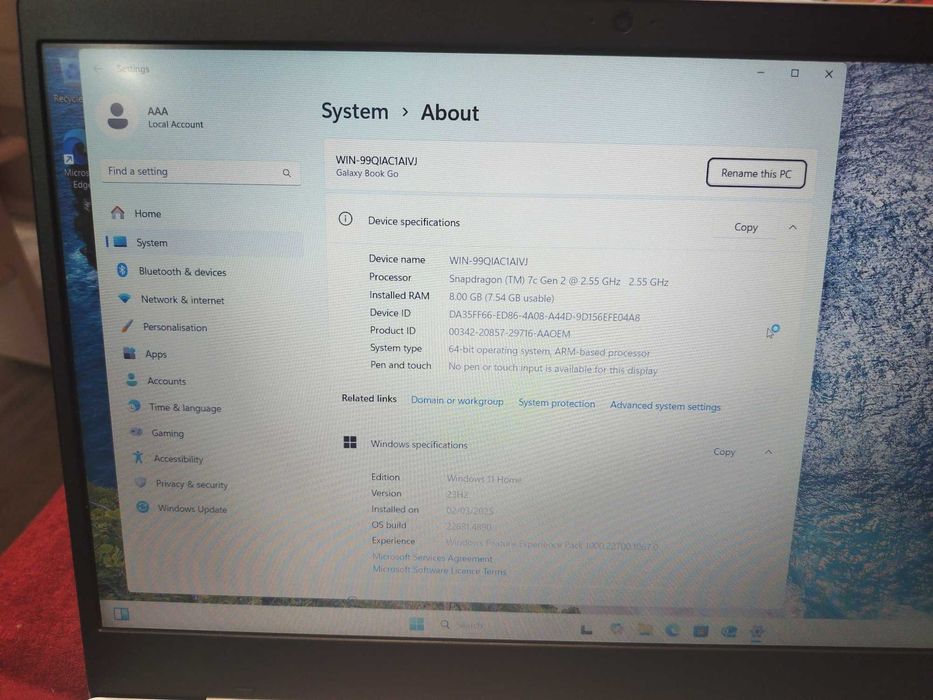Galaxy Book Go лаптоп