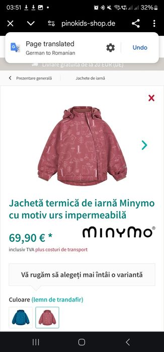 Geaca Minymo 18 luni