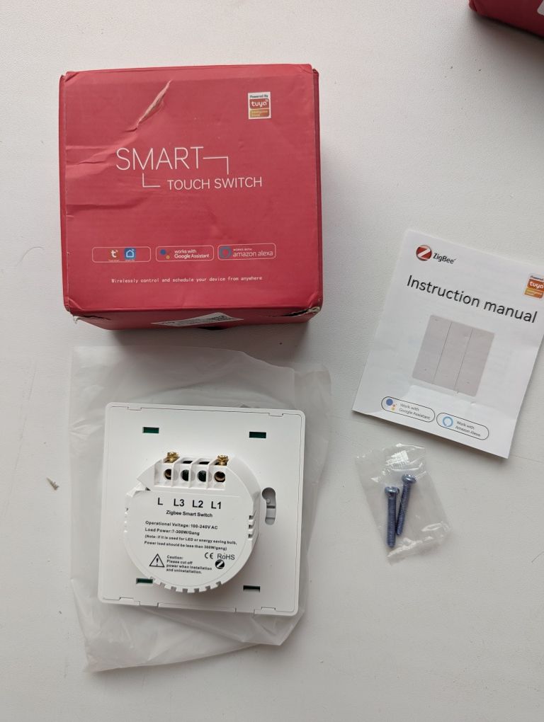Умные выключатели tuya Smart (zigbee) без нейтральей