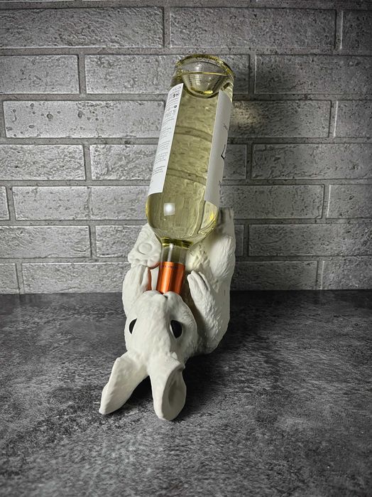 Suport pentru sticlă vin – iepuraș decorativ