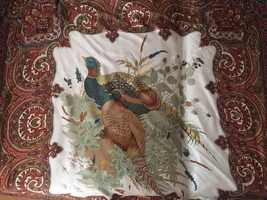 Копринен шал с десен фазани