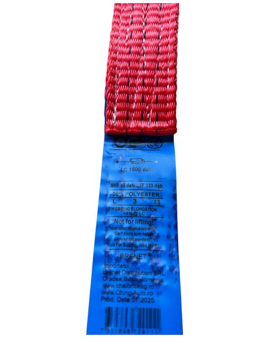 Chinga ancorare auto, prindere in 3 puncte, 3m, Latime 35mm, 3 Tone