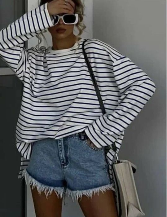 Лонгслив в полоску