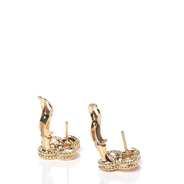 Van Cleef & Arpels VCA Gold Diamond Vintage Alhambra Дамски Обеци