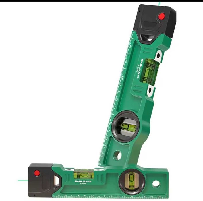 Nivela, cumpănă, boloboc cu laser verde și acumulator