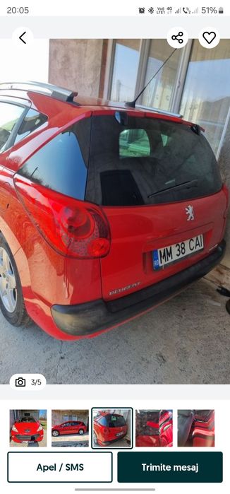 Peugeot 206 sw 1.6hdi dpf activ țeavă curata