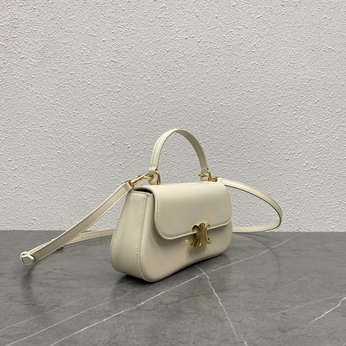 Geanta Celine 23 cm, alb, tip Premium