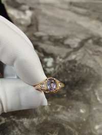 Золотое кольцо камень Александрит, 583 проба СССР