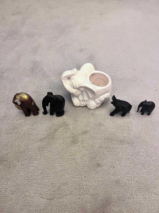 Set 5 bibelouri elefanti bibelou figurina figurine statueta ieftin