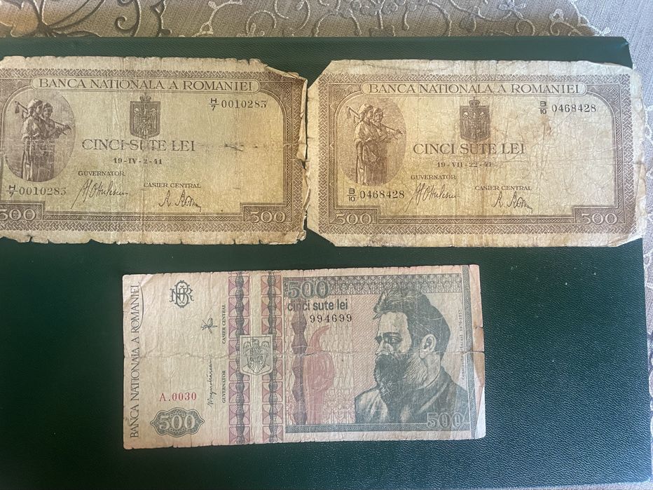 Bancnote românești de 500 de lei vechi